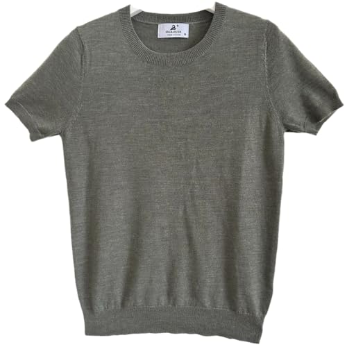 Image of Women's 100% Australian Wool Short Sleeve Base Layer Pullover T Shirt, Lightweight, Casual, Outdoor Travel Style