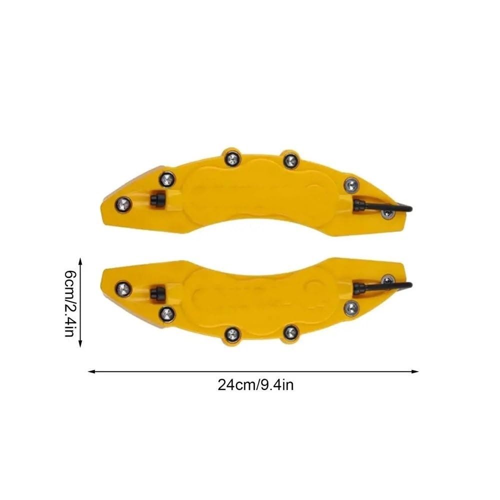 Copri pastiglia freno Copri pinza freno a disco per auto mozzo ruota Decorazione universale(Yellow L)