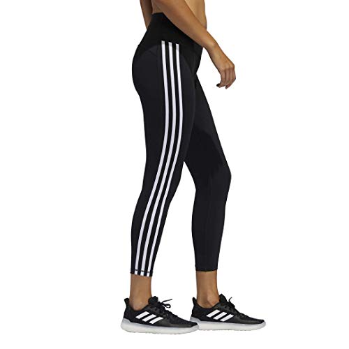 Adidas Women's Believe This 2.0 Aeroready 3-Stripes 7/8 Workout Training Yoga Pants Leggings (Discontinued), Black/White, Xx-Large/Tall #TOP3