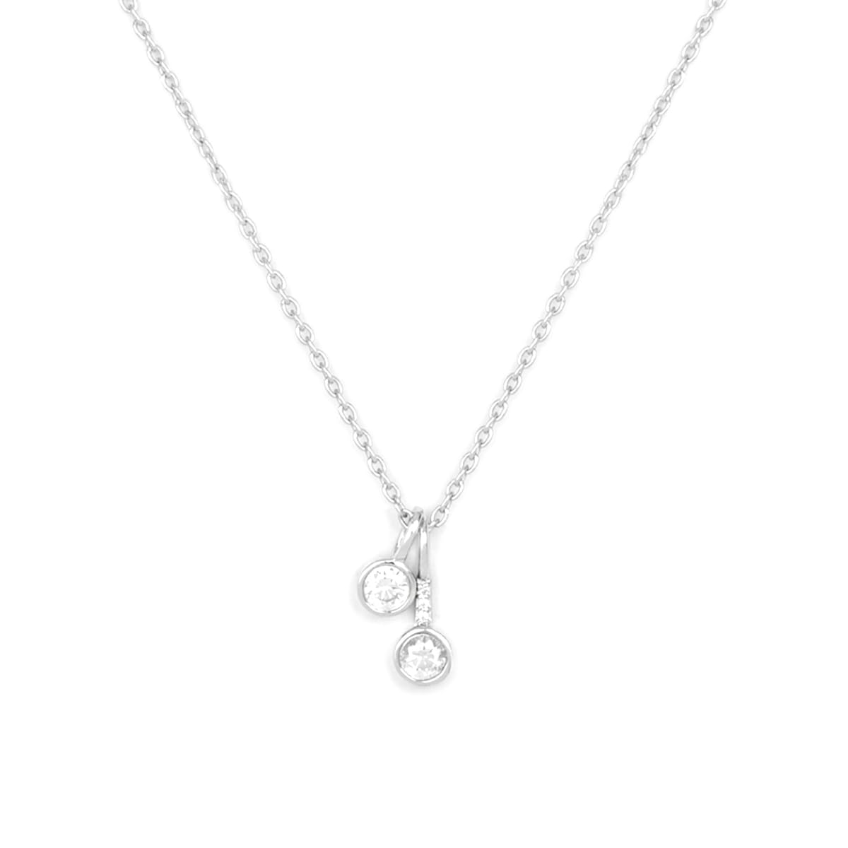 by CaratLane 925 Silver Just the two of us Necklace Gifts for Womens & Girls-image-25