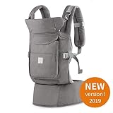 marsupio porta bebe Ergonómico 13.5 "asiento ancho proporciona apoyo adecuado de las piernas, caderas del bebé y lomo;