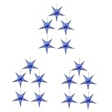 OSALADI 15 Pièces Ornement étoile Lanterne en Papier étoile Suspendue décor céleste A...