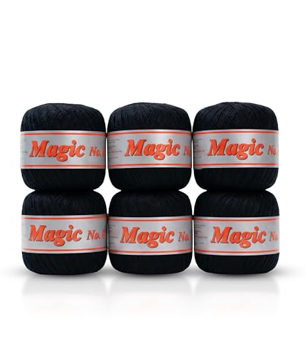 Lana Alzetta® Magic No.8 Häkelgarn Set Bunt (6×100g) – Baumwolle gasiert & merce