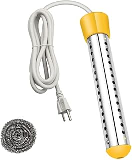 Immersion Heater, GESAIL 1500W Submersible Immersion Water Heater with Full 304 Stainless-steel Guard , Bucket Heater Heats 5 Gallons of Water in Mimutes Yellow