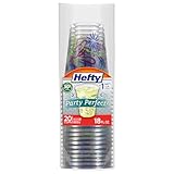 Hefty Party Perfect Clear Plastic Cups, 18 Ounce, 20 Count