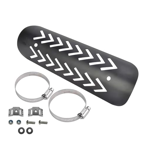 Cubierta de escape con protección contra quemaduras para modificación de moto 6