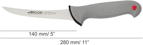 Miniatura 3 de ARCOS Cuchillo deshuesador de acero inoxidable de nitrum de 5,5 pulgadas y hoja de 5.512 in. Cuchillo de carnicero profesional para cortar huesos de