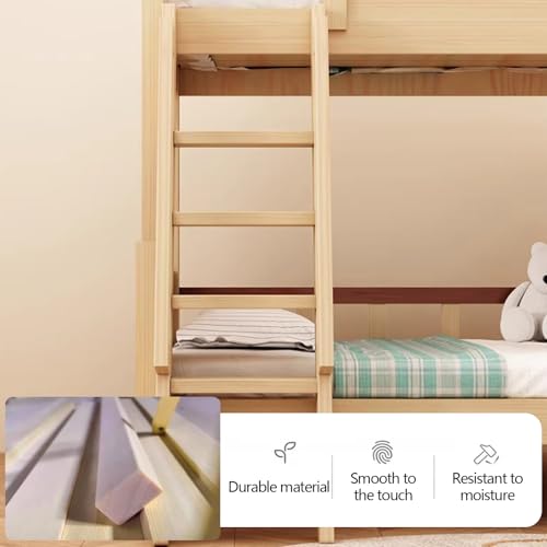 Escalera de repuesto de madera para solucionar accesos difíciles a camas altas 3