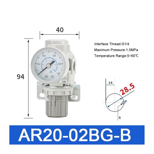 Régulateur de pression AR20-02BG-B pour un débit d'air stable et précis - 3