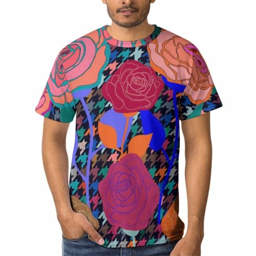 Tshirt Manches Courtes Fleurs en Couleurs Homme pour Éviter la Chaleur avec Style