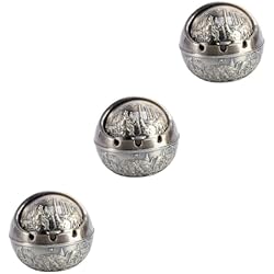 Maceteros Grandes Para Patios Zerodeko 3 Piezas Cenicero Del Sudeste Asiático Cenicero Vintage Cenicero Rústico Decoración Escritorio Cenicero Titular Suculentas Macetero Anti-Caída Oficina Aleación De Zinc Antiguo