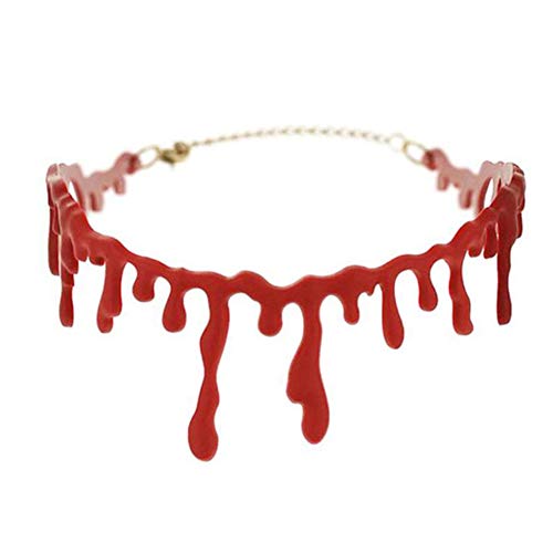 Smartcoco Halloween Costumes Blood Drip Necklace Vampire Bloody Choker Necklace Scary Party Favors Decorations Accessories