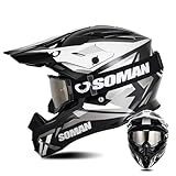 SOMAN-M11 バイクヘルメット オフロード メンズ レディース モトクロス 耐衝撃 耐久性 通気性 (XXL,A6) [並行輸入品]