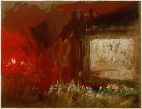 Toile Turner une étude de la lumière du feu affiche d'art poétique 60x90cm