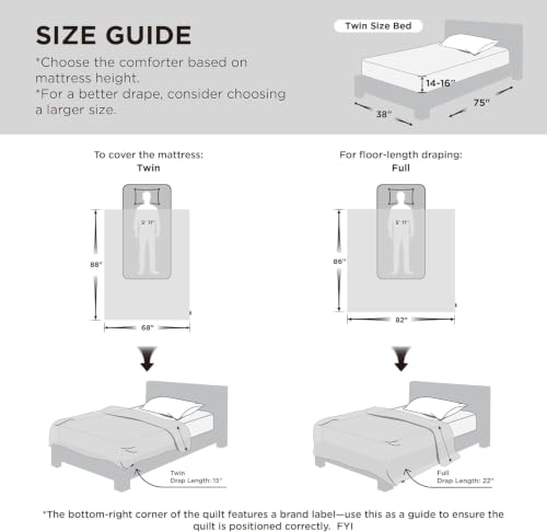 Image of Bedsure Duvet Insert Twin Size - Lightweight Comforter, Quilted Cooling Duvet Insert, Down Alternative Summer Comforter with 8 Tabs, College Dorm Essentials, Light Grey, 68x88 inches