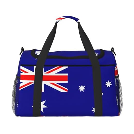 Australian Flag Print Travel Weekender Bag
