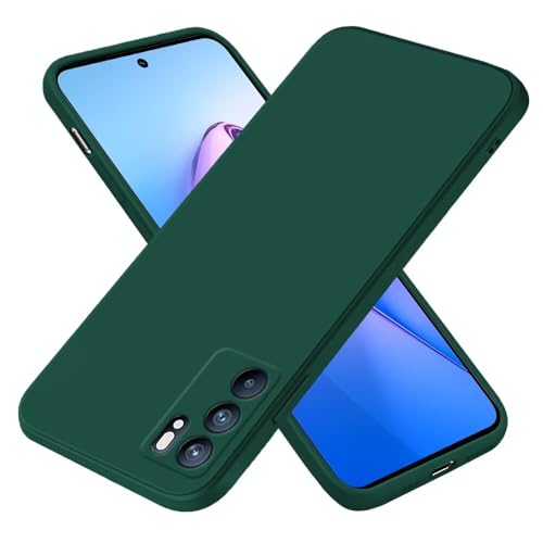 EASSGU Custodia per OPPO Reno6 5G (6.43' Inches), Cover Morbida in Silicone TPU - Verde scuro