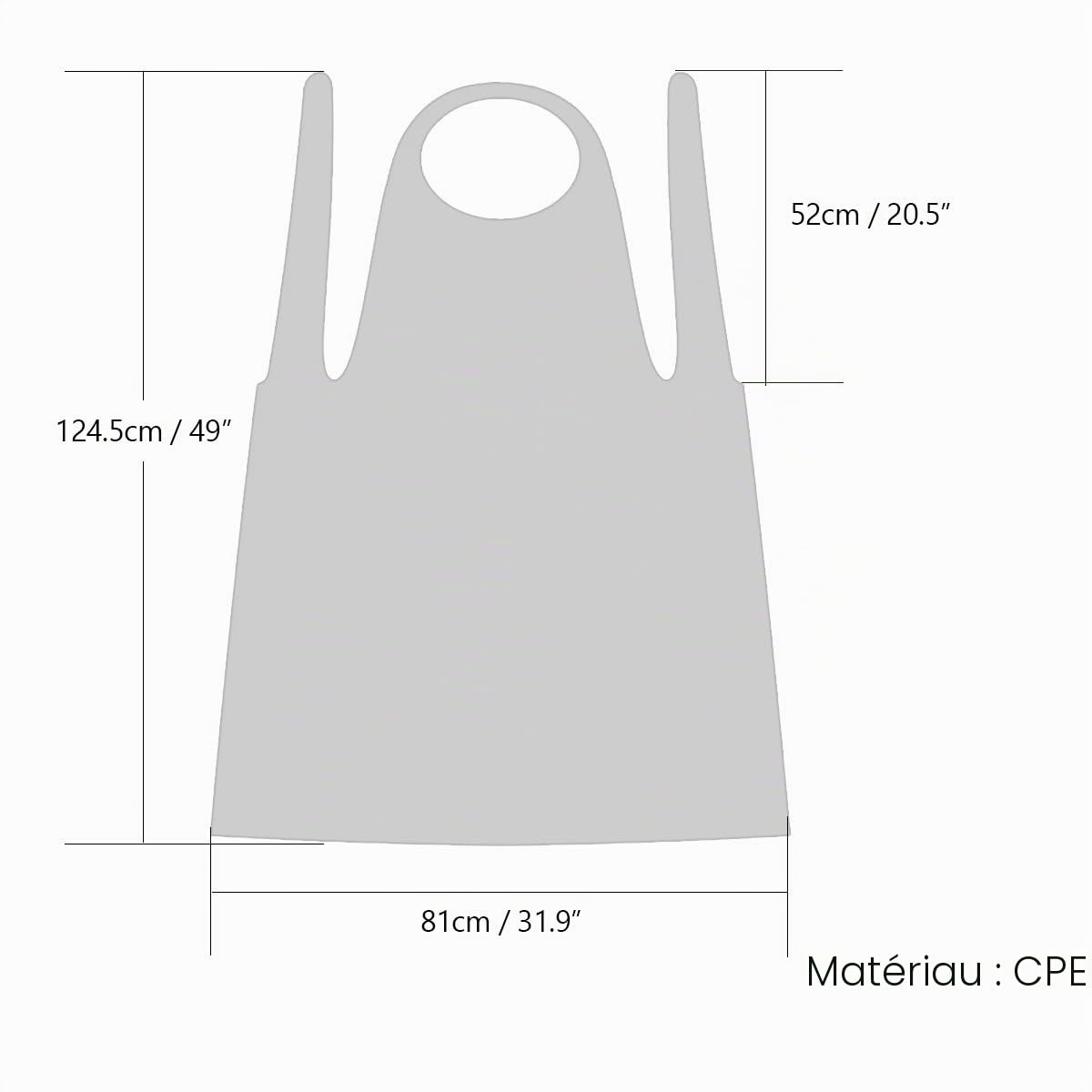 Tablier de Cuisine - Tablier de Travail étanche en polyuréthane avec Protection Quotidienne - Taille Universelle pour Cuisine, Restaurant, Café et Plus