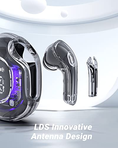 Image of ACEFAST T8 Wireless Earbuds, 30Hrs Playback Stereo Ear Buds with LED Display Charging Case, Bluetooth 5.3 in-Ear Earphones with Mic for Phone Tablet Laptop Sports, Black
