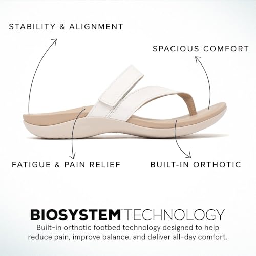 ABEO Oasis Thong Sandals For Women | Arch Support Sandals | Built-In Orthotic Insole | Plantar Fasciitis Pain Relief3