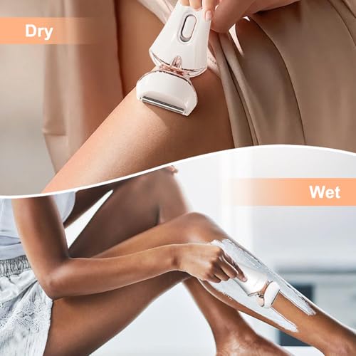 Image of Electric Body Shaver Trimmer for Women - BEAUTYCARE Cordless Razor for Women Portable Lady Shaver for Legs, Arm, Underarms, Bikini, USB Rechargeable, Wet & Dry Waterproof Bikini Trimmer for Woman, Gold