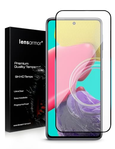 Image of Lensarmor Compatible with Samsung Galaxy M53 / M52 / F54 Screen Protector (1 Pack) - Premium 9H Tempered Glass, Military-Grade Protection, HD Clear Display, Anti-Fingerprint & Case-Friendly Fit