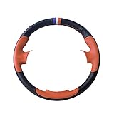 3,Installation: Schritt 1.Überprüfen Sie die Position des Deckels und des Lenkrads und fixieren Sie es dann mit doppelseitigem Klebeband.Schritt zwei.Legen Sie den verlängerten Teil des Deckels in die Naht des Lenkrads.Schritt drei.Fang an zu nähen.