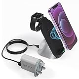 【Weit verbreitet】Die 3-in-1-Ladestation kann im Schlafzimmer, in der Küche, im Büro und überall dort verwendet werden, wo Sie möchten. Es besteht keine Notwendigkeit, so viele Ladekabel mitzunehmen, wenn Sie nach draußen gehen. Neue Lademethode: Verabschieden Sie sich von den unordentlichen Kabeln: Eine Ladestation lädt und zeigt Ihre iPhone iWatch und Airpods in einer geordneten und fortschrittlichen Weise an.