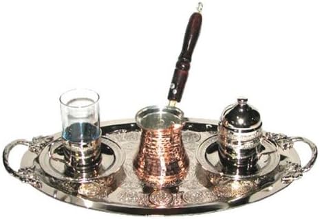 Complete Copper Turkish Coffee Set (Serves One Person)