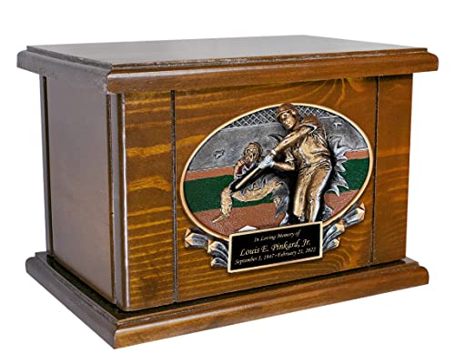 Baseball Cremation Urn, Wood Urn, Baseball Urn, Wooden Funeral Urn, Sports Urn With Engraving #TOP22