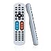 UltraPro BigEZ OneTouch Big Button Universal TV Remote for Seniors, Easy to Use, Replacement Remote for Samsung, LG, Sony, Vizio, Roku TV, Streaming Players, Backlit Buttons, 2 Device, White, 85053