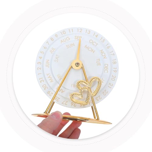 Calendario de mesa dorado metálico de diseño exclusivo para escritorio 4