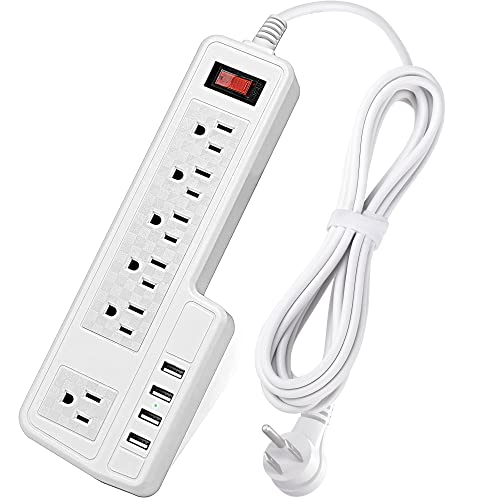 Exclusive Mountable Surge Protector Power Strip JACKYLED 10ft 6 Outlets 4 USB Ports Electric Power Outlet with Right Angle Flat Plug Electric Long Extension Cord Power Charging Station for Home Office White Exclusive Mountable Surge Protector Power Strip JACKYLED 10ft 6 Outlets 4 USB Ports Electric Power Outlet with Right Angle Flat Plug Electric Long Extension Cord Power Charging Station for Home Office White