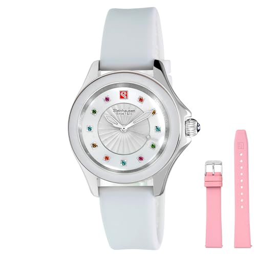 Arbon Collection Stainless Steel Women's Watch with Extra Silicone Band