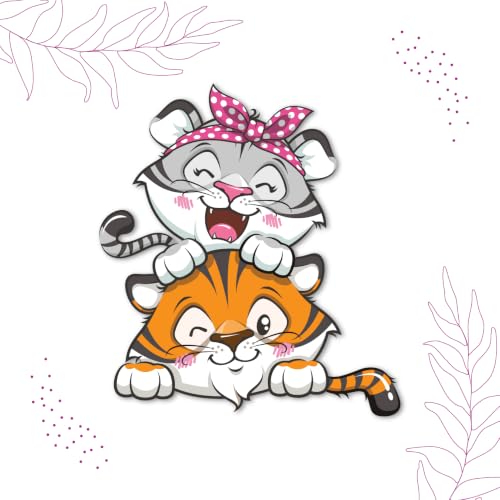 Image of Bhai Please Tiger Couple Theme Wooden Fridge Magnet - Couple Gift