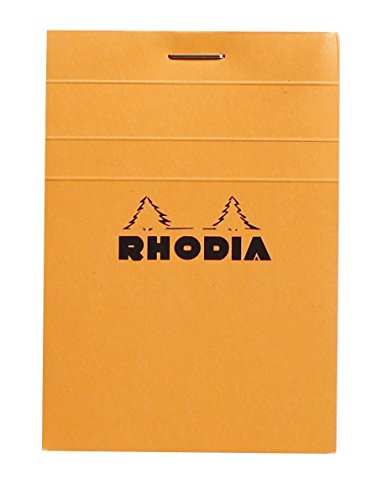 Blocs orange n°11 Rhodia agrafés 7,4x10,5 papier 80g petits carreaux lot de 10