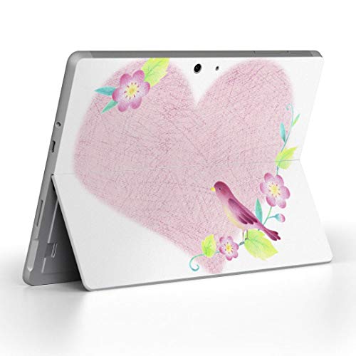 igsticker Surface Go/Surface Go 2 専用スキンシール サーフェス go シール スキン 保護 フィルム ステッカー アクセサリー 015568 ハート ピンク かわいい