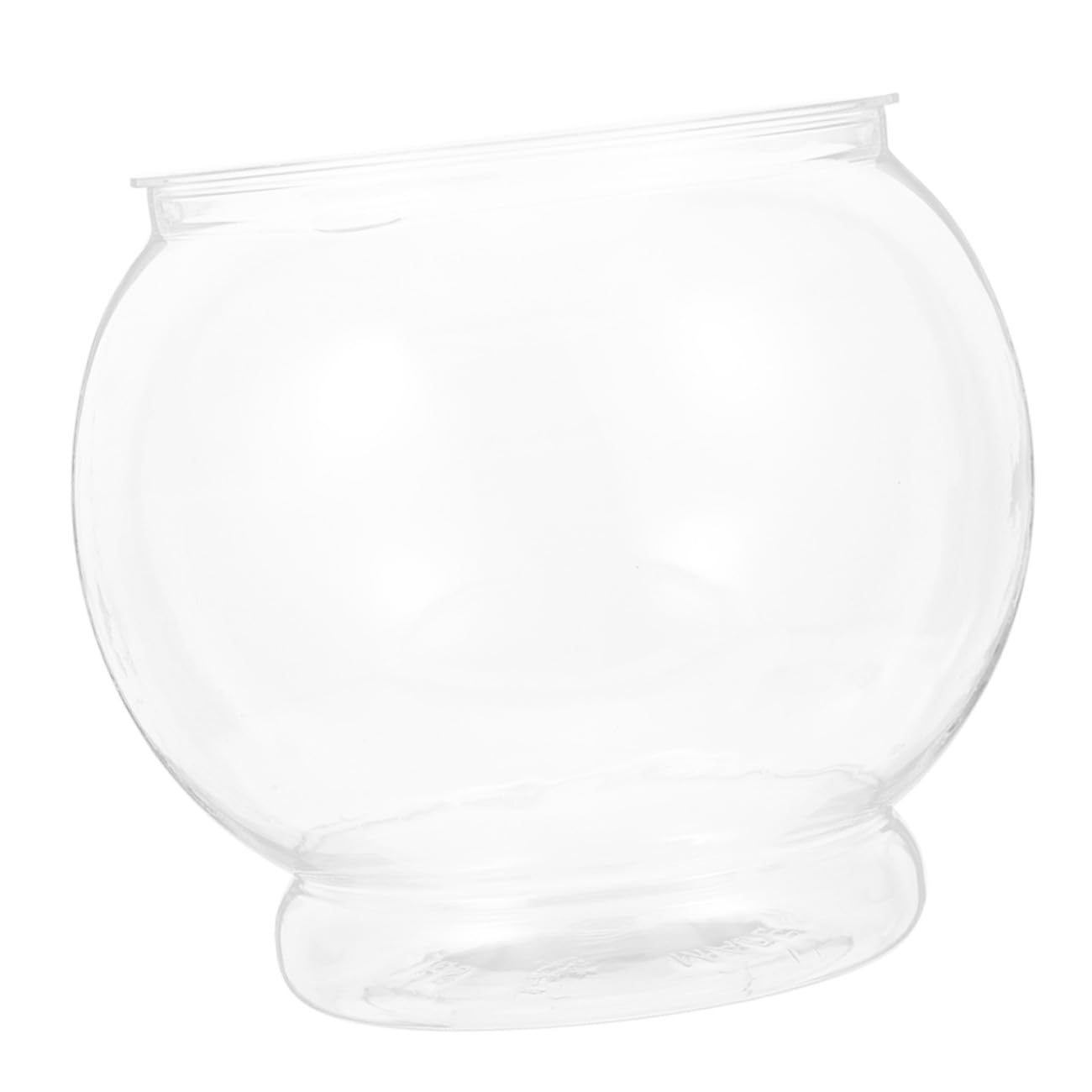 TOYANDONA Pecera Transparente Irrompible de Plástico para Escritorio Diseño Redondo, Recipiente Decorativo para Peces y Flores Hogar Oficina