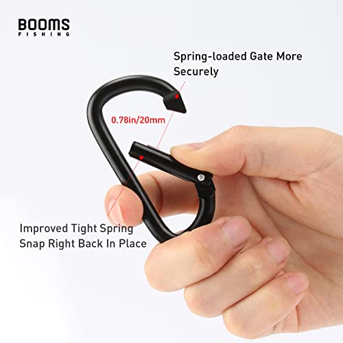 Image of Booms Fishing CC2 Carabiner Clip, 2.3 inch Small Carabiner Keychain, Multi-use Aluminium D Ring Caribeener Clips