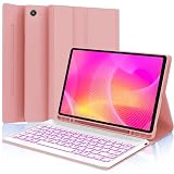 Keyboard Case for Samsung Galaxy Tab A11 Plus/ A9 Plus 11 inch (SM-X210/X216/X218) 2023, Backlite A9+ Keyboard Case with S Pen Holder for A11+(Rose Gold)