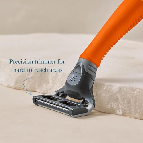Harry's Original Shaving Kit for Men - Razor Handle, 15 Razor Blade Refills, and Travel Blade Cover - German Engineered - Orange - Image 5