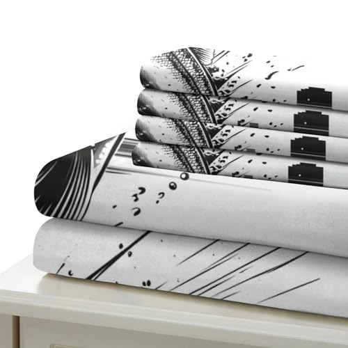 Drap de couette poisson sauteur 3D microfibre de qualité supérieure - 7