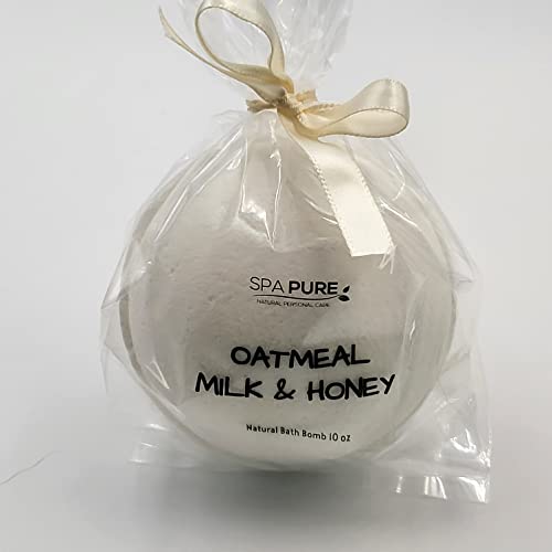 3 Oatmeal Milk and Honey Luxury Bath Bomb Fizzies, Made with Shea, Mango and Cocoa Butter, Ultra Moisturizing, Great for Dry Skin,