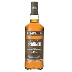 BenRiach 21 años Turbado Whisky Escocés Single Malt 46% Vol. de Alcohol – 1 Botella de 700 ml