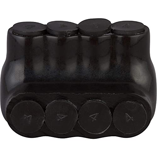 Image of Morris Products 97526 Black Insulated Multi-Cable Connector - Single Entry 4 Ports 1 /0 - 14, 4, 4 AWG, Dual Rated CU9AL Aluminum, 600V, cULus Listed