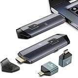 Carego 2025 Upgraded Wireless HDMI Transmitter and Receiver 4K, Portable Wireless HDMI Extender Kit 100FT, 2.4G/5G Plug & Play, Streaming from Laptop/PC/TV Box/Camera to Monitor/Projector/HDTV (Black)