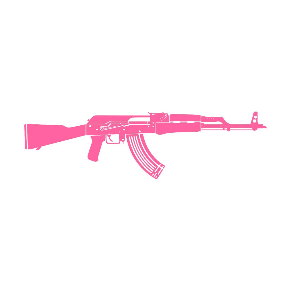 AK47 Gun Army Solider Wall Sticker Boy Room Bedroom Ak47 Rifle Clip Fir earm Wall Decal Play Room Living Room Vinyl Extra Large - 42x140cm