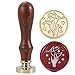Wax Seal Stamp, Yoption Vintage Pick The Moon Brass Head Wooden Handle Sealing Stamp for Wedding Invitations