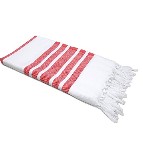 Linum Home Textiles Turkish Cotton Herringbone Pestemal, Peshtemal, Fota Beach Bath Towel #TOP8