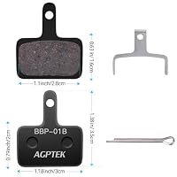 AGPTEK 4X Bremsbeläge Fahrrad, Scheibenbremsbeläge, High Performance Bremsbeläge Disc Brake Pads & Spring (Resin) für Mountainbike Scheibenbremse I Bike Beläge I Bremsbelag (4 Stück), Schwarz – Ansicht 5